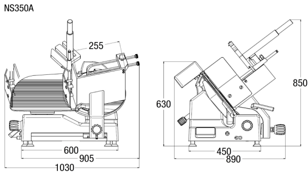NS350A Dimensions 2016