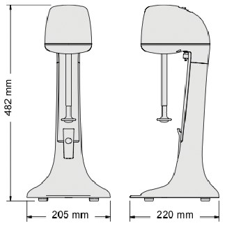 Spindle Drinks Mixers Dimensions  Roband